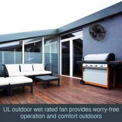 Hampton Bay 18 in. 3-Speed High Velocity Black Wall Mount Fan with 3 Blades -Hampton Bay Shop black hampton bay wall mounted fans 82018 4f 1000