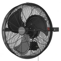 Hampton Bay 18 in. 3-Speed High Velocity Black Wall Mount Fan with 3 Blades