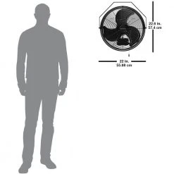 Hampton Bay 18 in. 3-Speed High Velocity Black Wall Mount Fan with 3 Blades -Hampton Bay Shop black hampton bay wall mounted fans 82018 66 1000