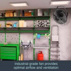 Hampton Bay 18 in. 3-Speed High Velocity Black Wall Mount Fan with 3 Blades -Hampton Bay Shop black hampton bay wall mounted fans 82018 c3 1000