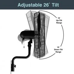 Hampton Bay 30 in. 3-Speed High Velocity Black Wall Mount Fan with 3 Blades -Hampton Bay Shop black hampton bay wall mounted fans 82030 44 1000