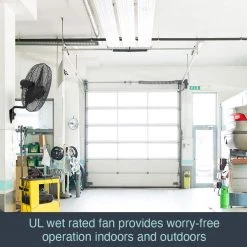 Hampton Bay 30 in. 3-Speed High Velocity Black Wall Mount Fan with 3 Blades -Hampton Bay Shop black hampton bay wall mounted fans 82030 4f 1000