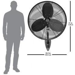 Hampton Bay 30 in. 3-Speed High Velocity Black Wall Mount Fan with 3 Blades -Hampton Bay Shop black hampton bay wall mounted fans 82030 66 1000