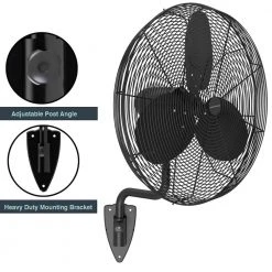 Hampton Bay 30 in. 3-Speed High Velocity Black Wall Mount Fan with 3 Blades -Hampton Bay Shop black hampton bay wall mounted fans 82030 77 1000