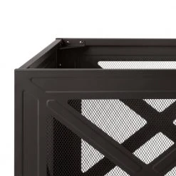 Hampton Bay Westbury 26 in. W x 37.8 in. H Outdoor Square Wood Burning Black Fire Pit 7 Hampton Bay Westbury 26 in. W x 37.8 in. H Outdoor Square Wood Burning Black Fire Pit -Hampton Bay Shop black hampton bay wood burning fire pits ofw906s c3 1000