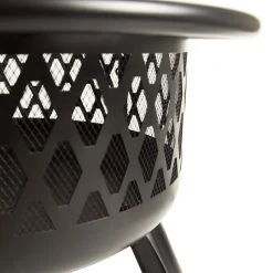 Hampton Bay Piedmont 30 in. Steel Fire Pit in Black with Poker -Hampton Bay Shop black hampton bay wood burning fire pits ofw992ra 1f 1000