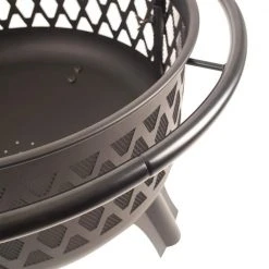 Hampton Bay Piedmont 30 in. Steel Fire Pit in Black with Poker -Hampton Bay Shop black hampton bay wood burning fire pits ofw992ra 44 1000