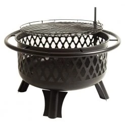Hampton Bay Piedmont 30 in. Steel Fire Pit in Black with Poker -Hampton Bay Shop black hampton bay wood burning fire pits ofw992ra 77 1000