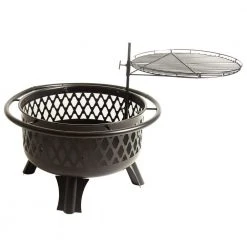 Hampton Bay Piedmont 30 in. Steel Fire Pit in Black with Poker -Hampton Bay Shop black hampton bay wood burning fire pits ofw992ra c3 1000
