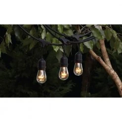 Hampton Bay 12-Light 24 ft. Black Commercial Incandescent String Light 9 Hampton Bay 12-Light 24 ft. Black Commercial Incandescent String Light -Hampton Bay Shop black light string clear bulbs hampton bay string lights gls 14j2 e26s 12 77 1000