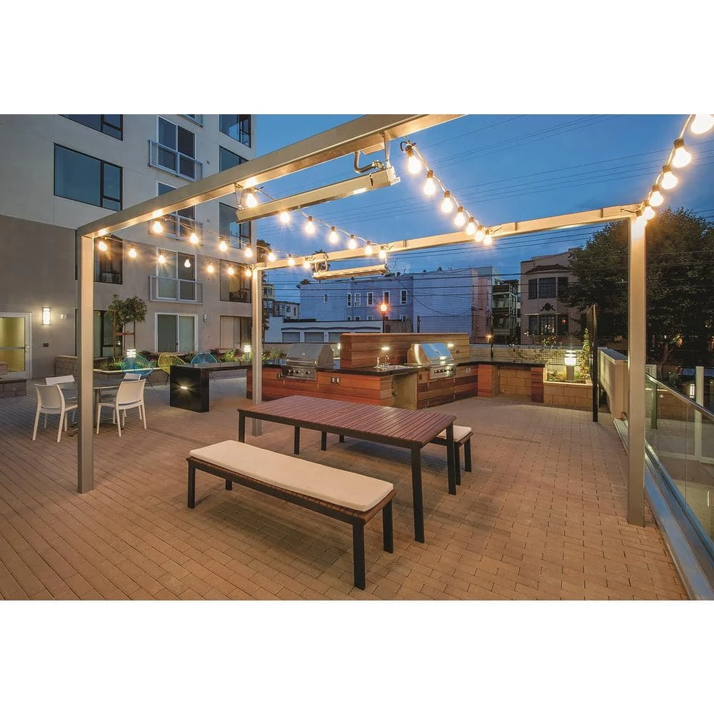 Hampton Bay 12-Light 24 ft. Black Commercial Incandescent String Light 2 Hampton Bay 12-Light 24 ft. Black Commercial Incandescent String Light - Image 2