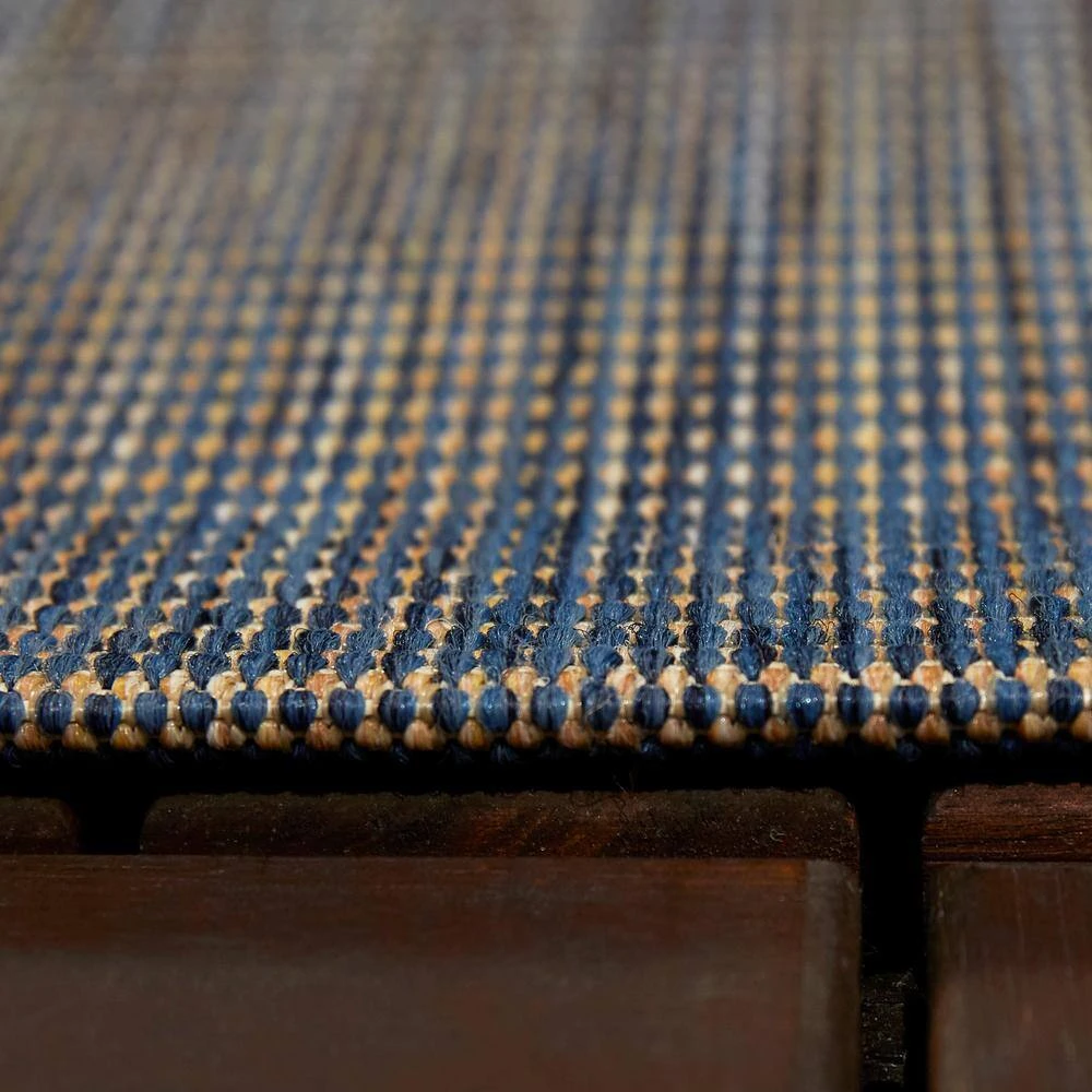 Hampton Bay Solid Blue 9 ft. x 12 ft. Indoor/Outdoor Area Rug 3 Hampton Bay Solid Blue 9 ft. x 12 ft. Indoor/Outdoor Area Rug - Image 3