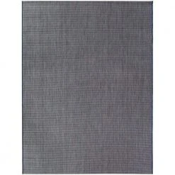Hampton Bay Solid Blue 9 ft. x 12 ft. Indoor/Outdoor Area Rug