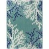 Hampton Bay Blue Reef 8 ft. x 10 ft. Indoor/Outdoor Area Rug