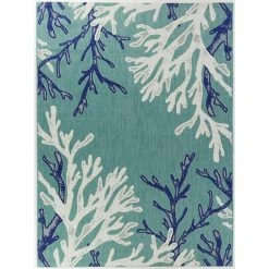 Hampton Bay Blue Reef 8 ft. x 10 ft. Indoor/Outdoor Area Rug
