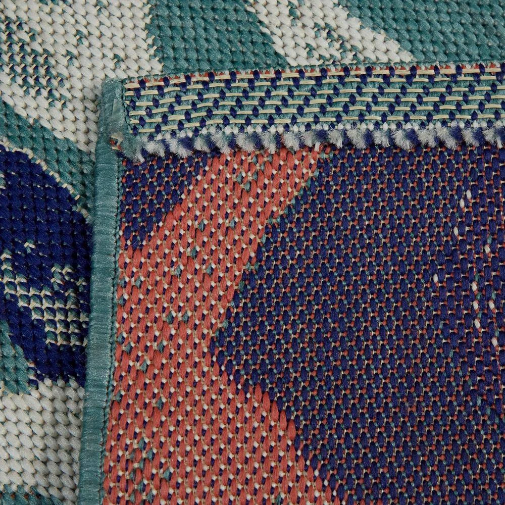 Hampton Bay Blue Reef 8 ft. x 10 ft. Indoor/Outdoor Area Rug 6 Hampton Bay Blue Reef 8 ft. x 10 ft. Indoor/Outdoor Area Rug - Image 6