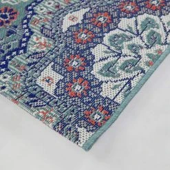 Hampton Bay Aloe 9 ft. x 12 ft. Medallion Indoor/Outdoor Area Rug -Hampton Bay Shop blue pink hampton bay outdoor rugs 3105602 4f 1000