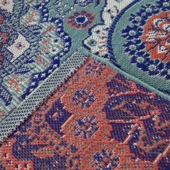 Hampton Bay Aloe 9 ft. x 12 ft. Medallion Indoor/Outdoor Area Rug -Hampton Bay Shop blue pink hampton bay outdoor rugs 3105602 c3 1000