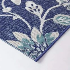 Hampton Bay Blue/White 8 ft. x 10 ft. Floral Indoor/Outdoor Area Rug -Hampton Bay Shop blue white hampton bay outdoor rugs 3105600 4f 1000