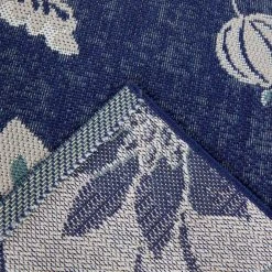 Hampton Bay Blue/White 8 ft. x 10 ft. Floral Indoor/Outdoor Area Rug -Hampton Bay Shop blue white hampton bay outdoor rugs 3105600 c3 1000