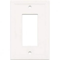 Hampton Bay 1 Gang GFCI Decorator Wall Plate - Bright White