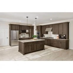 Hampton Bay Shaker Assembled 24x34.5x 21 in. Bathroom Vanity Base Cabinet in Brindle 21 Hampton Bay Shaker Assembled 24x34.5x 21 in. Bathroom Vanity Base Cabinet in Brindle -Hampton Bay Shop brindle hampton bay assembled kitchen cabinets kvsb24 bdl c3 1000