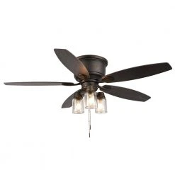 Hampton Bay Stoneridge 52 in. Indoor/Outdoor LED Bronze Hugger Ceiling Fan with Light Kit and 5 Reversible Blades 16 Hampton Bay Stoneridge 52 in. Indoor/Outdoor LED Bronze Hugger Ceiling Fan with Light Kit and 5 Reversible Blades -Hampton Bay Shop bronze hampton bay ceiling fans with lights 51974 fa 1000