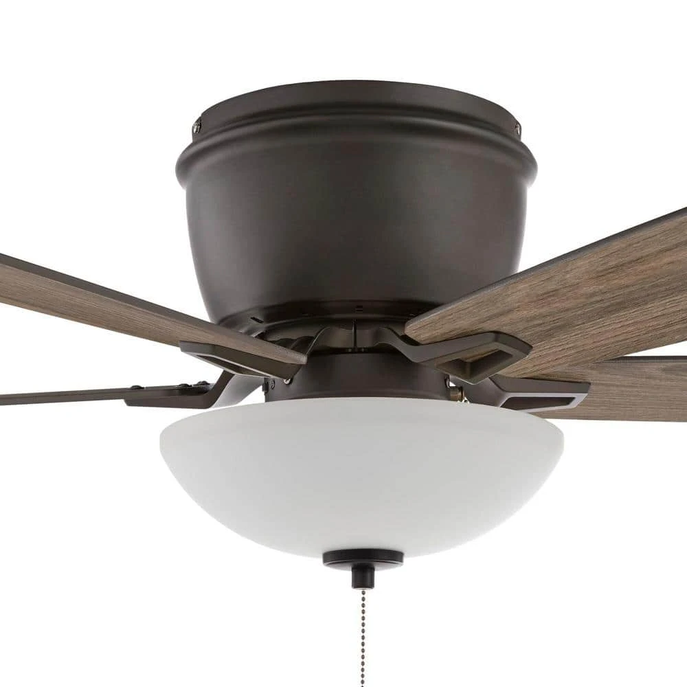 Hampton Bay Melrose 52 in. Indoor LED Hugger Bronze Dry Rated Ceiling Fan with Light Kit and 5 Reversible Blades 5 Hampton Bay Melrose 52 in. Indoor LED Hugger Bronze Dry Rated Ceiling Fan with Light Kit and 5 Reversible Blades - Image 5