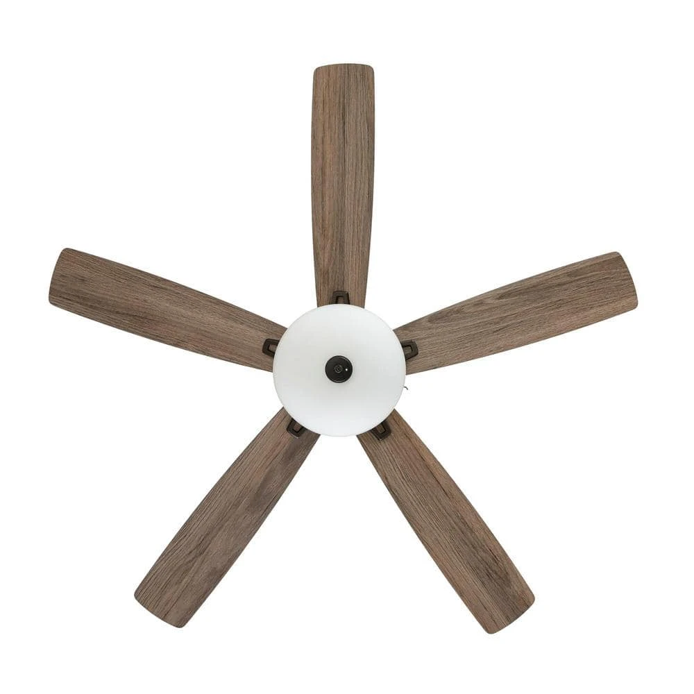 Hampton Bay Melrose 52 in. Indoor LED Hugger Bronze Dry Rated Ceiling Fan with Light Kit and 5 Reversible Blades 7 Hampton Bay Melrose 52 in. Indoor LED Hugger Bronze Dry Rated Ceiling Fan with Light Kit and 5 Reversible Blades - Image 7