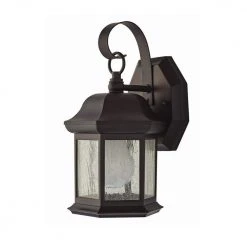 Hampton Bay 1-Light Bronze Outdoor Wall Lantern Sconce with Seeded Glass (2-Pack) -Hampton Bay Shop bronze hampton bay outdoor sconces tr t0784 4f 1000