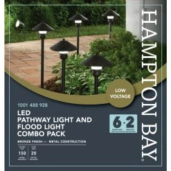 Hampton Bay Pearson Low-Voltage Bronze Outdoor Integrated LED Landscape Path Light and Flood Light Kit (8-Pack) 13 Hampton Bay Pearson Low-Voltage Bronze Outdoor Integrated LED Landscape Path Light and Flood Light Kit (8-Pack) -Hampton Bay Shop bronze hampton bay path lights iwv6628l c3 1000