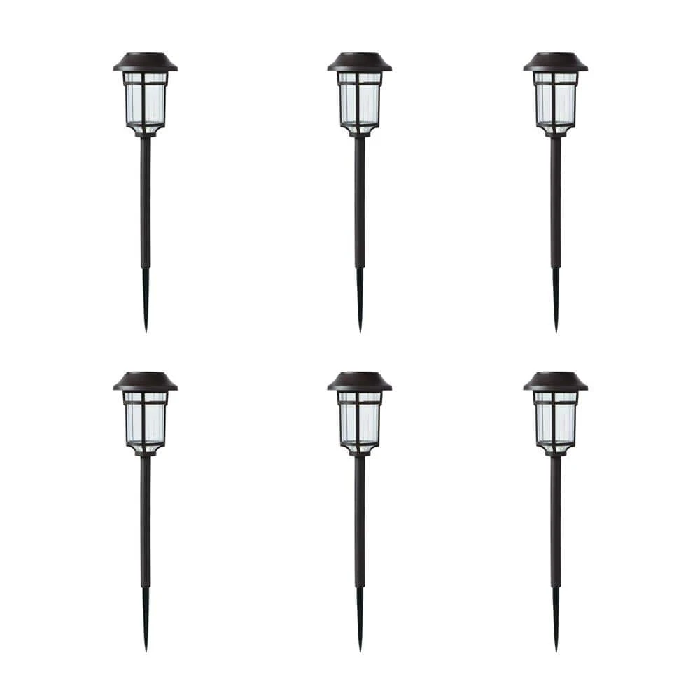 Hampton Bay Solar Bronze LED Path Light 10 Lumens (6-Pack) 1 Hampton Bay Solar Bronze LED Path Light 10 Lumens (6-Pack)