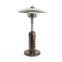 Hampton Bay 11,000 BTU Powder Coated Bronze Tabletop Propane Patio Heater -Hampton Bay Shop bronze hampton bay patio heaters hps c pc 77 1000