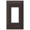 Hampton Bay Aged Bronze Tiered 1-Gang Rocker Metal Wall Plate (4-Pack)