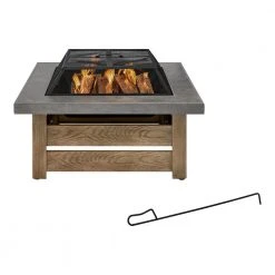 Hampton Bay Stoneham 34 in. x 15.5 in. Square Steel Wood Fire Pit with Tile Top 22 Hampton Bay Stoneham 34 in. x 15.5 in. Square Steel Wood Fire Pit with Tile Top -Hampton Bay Shop brown and gray hampton bay wood burning fire pits 2195fpa 1 34 4f 1000