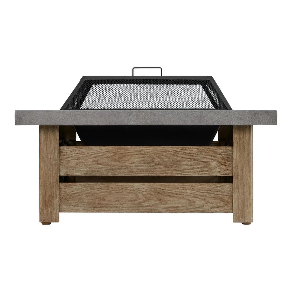 Hampton Bay Stoneham 34 in. x 15.5 in. Square Steel Wood Fire Pit with Tile Top 13 Hampton Bay Stoneham 34 in. x 15.5 in. Square Steel Wood Fire Pit with Tile Top - Image 13