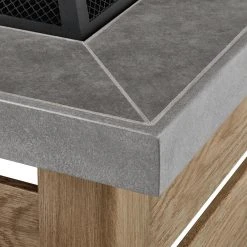 Hampton Bay Stoneham 34 in. x 15.5 in. Square Steel Wood Fire Pit with Tile Top 27 Hampton Bay Stoneham 34 in. x 15.5 in. Square Steel Wood Fire Pit with Tile Top -Hampton Bay Shop brown and gray hampton bay wood burning fire pits 2195fpa 1 34 fa 1000 1