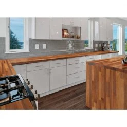 Hampton Bay 8 ft. L x 25 in. D Unfinished Walnut Butcher Block Standard Countertop in With Standard Edge -Hampton Bay Shop brown hampton bay butcher block countertops plorab386352490 fa 1000