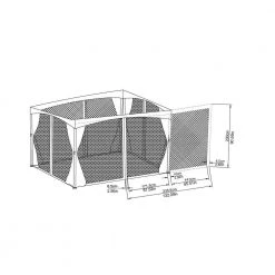Hampton Bay Turnberry Replacement Mosquito Netting for 10 ft. x 12 ft. Soft Top Gazebo -Hampton Bay Shop brown hampton bay canopy parts a111511100 4f 1000