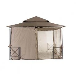 Hampton Bay 12 ft. x 12 ft. Outdoor Patio Harbor Gazebo -Hampton Bay Shop brown hampton bay gazebos gfs01250a 40 1000