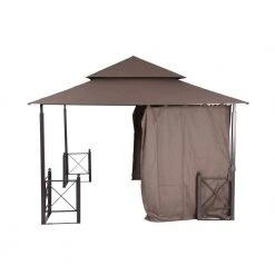 Hampton Bay 12 ft. x 12 ft. Outdoor Patio Harbor Gazebo -Hampton Bay Shop brown hampton bay gazebos gfs01250a 66 1000