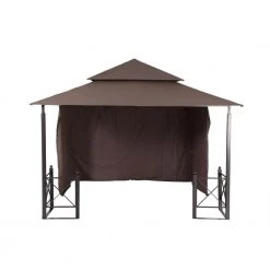 Hampton Bay 12 ft. x 12 ft. Outdoor Patio Harbor Gazebo -Hampton Bay Shop brown hampton bay gazebos gfs01250a 77 1000