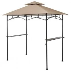 Hampton Bay Heathermoore Outdoor Patio 8 ft. x 5 ft. Grill Gazebo