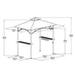 Hampton Bay Heathermoore Outdoor Patio 8 ft. x 5 ft. Grill Gazebo -Hampton Bay Shop brown hampton bay gazebos l gg034pst 77 1000