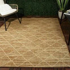 Hampton Bay Trellis Brown 7 ft. 10 in. x 10 ft. Indoor/Outdoor Area Rug -Hampton Bay Shop brown hampton bay outdoor rugs 3090595 31 1000