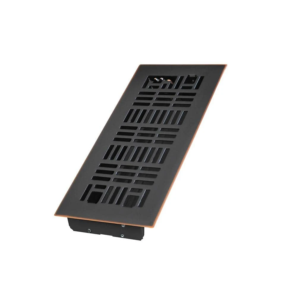 Hampton Bay Art Nouveau 4 in. x 10 in. Steel Floor Register in Oil Rubbed Bronze 3 Hampton Bay Art Nouveau 4 in. x 10 in. Steel Floor Register in Oil Rubbed Bronze - Image 3