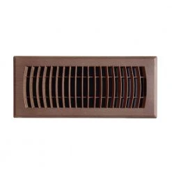 Hampton Bay Faux Wood 4 in. x 10 in. Plastic Floor Register in Mahogany Grain