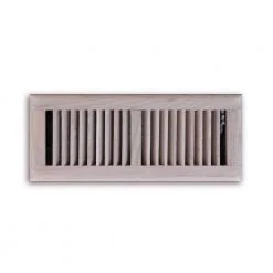 Hampton Bay Oak Wood 4 in. x 12 in. 2-Way Wooden Floor Register in Unfinished