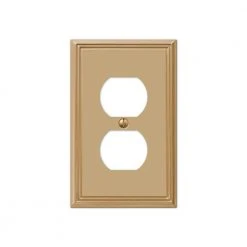 Hampton Bay Rhodes 1 Gang Duplex Metal Wall Plate - Brushed Bronze