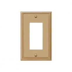 Hampton Bay Rhodes 1 Gang Rocker Metal Wall Plate - Brushed Bronze